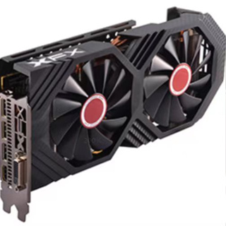 Xfx RX 580 8GB Placa gráfica RX588 rx580 Versão Mensagem View 21 /2048SP Lobo Vermelho Preto 2304