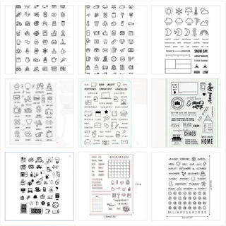 Novo Planejador Silicone Clear Seal Stamp DIY Scrapbooking Álbum De Fotos Em Relevo