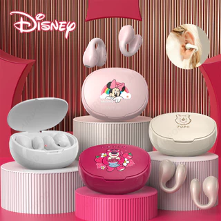100% Original Disney TZW11 Fone De Ouvido Sem Fio Esportivo Fone Bluetooth 5.3 Sound Earcuffs Ear Condução Óssea IPX7 À Prova D'água Com Microfone