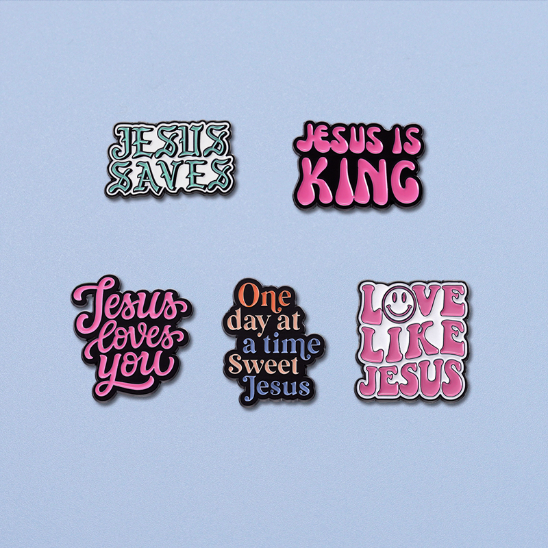 Pin Pino Esmalte Jesus Texto Criativo Amor Brochura Textos Coloridos Pins Lapela Crachá Jóias Acessório Presente Para Amigos