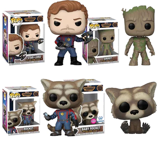 Funko Pop ! Guardiões Da Galaxy 3 Rocket Raccoon Groot Star-Lord Ação Figura Coleção De Bonecos Modelo De Brinquedos
