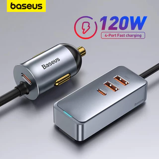 Carregador Veicular Baseus Pd 120w Suporte 4 Portas Carregamento Simultanously em Oferta na Shopee