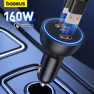 Baseus 160w Carregamento Rápido Carregador De Carro Qc 5.0 Para Laptops Tablets