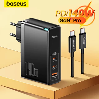 Baseus 140W GaN USB Tipo C PD3.1 Carga Rápida Para Macbook Tablet 4.0 3.0 iPhone 14 13 12 em Oferta na Shopee