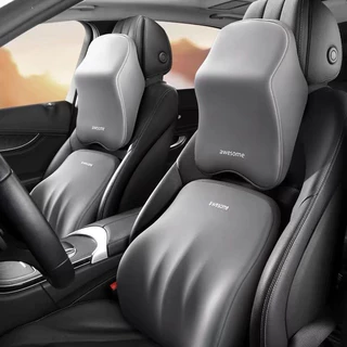 Apoio de cabeça de carro superdimensionado carro travesseiro carro lombar suporte 9D memória espuma apoio de cabeça travesseiro carro travesseiro carro lombar suporte para casa travesseiro escritório assento apoio de cabeça