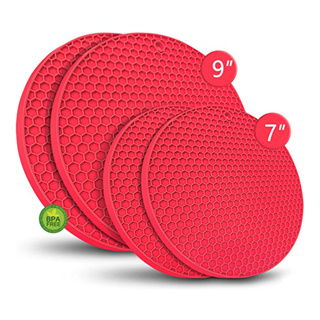 Esteiras Walfos De Silicone Trivet Mats Resistentes Ao Calor Conjunto De  Quentes Multiuso Não Deslizantes Para Pratos Panelas Abridor De Jarra Grau  Alimentício & BPA Livre 4pcs 2 Tamanhos 7 Polegadas 9