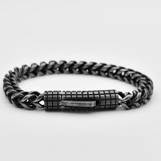 Pulseira Cubana Vintage Masculina De Aço Inoxidável Jóias De Corrente De Mão Feitas À Para Brother Boy Trend Punk