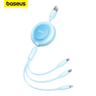 Baseus 3.5A Retractable 3 in 1 USB to M+L+C Fast Charging Data Cable