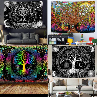Árvore Da Vida Tapeçaria Papel De Parede Decoração Pano De Fundo Ins Wall Cloth Mandala Personalizável Pendurado Artista Casa Psicodélico