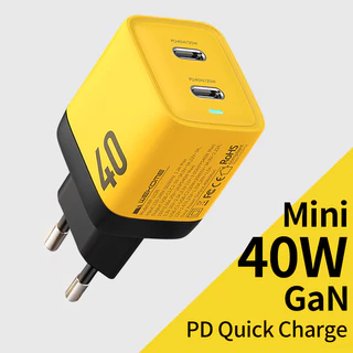 Carregador Turbo Cabo + Fonte 40W GaN Compatível iPhone SE X Xr 11 12 13pro 14 Usb-c WEKOME