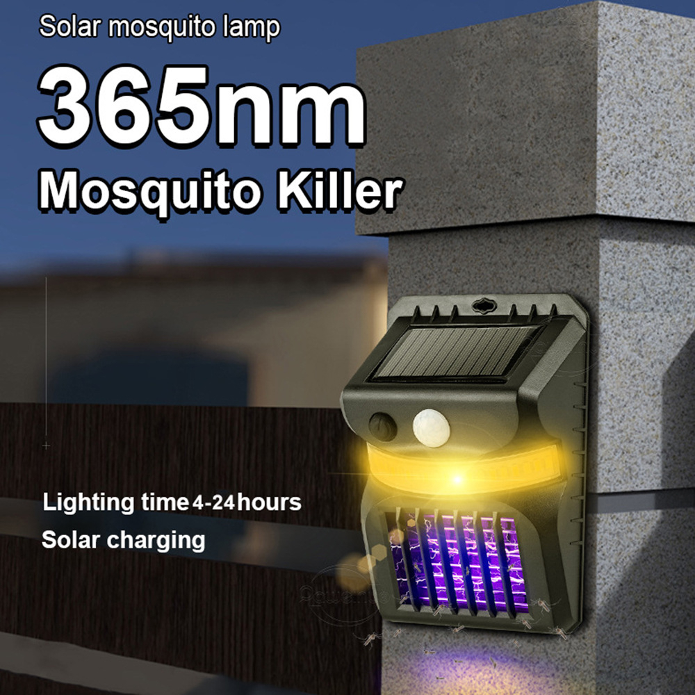 wall Mount Solar Matador De Mosquitos Alimentado Por E sensor De Luz De ...