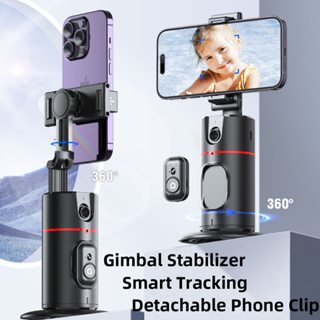 Mini Estabilizador De Gimbal De Mão Clip De Telefone Destacável Inteligente De Rastreamento Facial Sem Fio Selfie Stick Tripod Phone Holder Com Luz De Preenchimento Removível