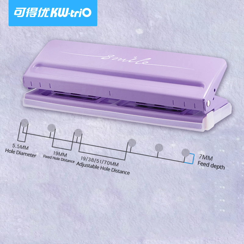 Furador De Papel A4 A5 A6 , 6 Furos , Cor Ajustável , Página Única , Scrapbook , Escritório , Papelaria , Metal , Folhas