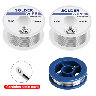 Arame De Solda 50g 1.0mm/0.8mm Fluxo Núcleo De Colofónia Soldagem Rolo De Estanho De Chumbo De Fusão Sem Limpeza FLUX 2.0 %