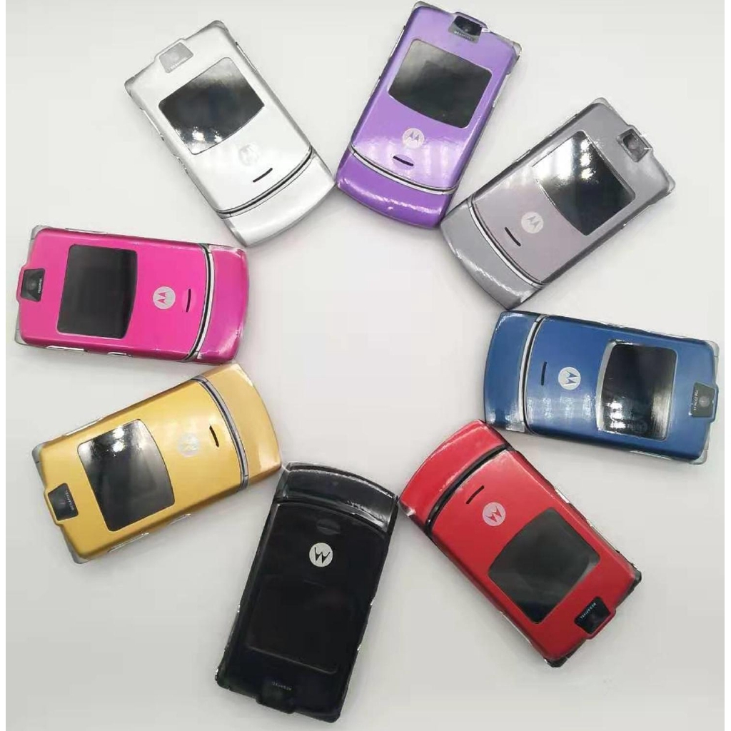 Telefone Celular 3G Mo tor o la V3 Versão Mundial Flip GSM Quad Band ...