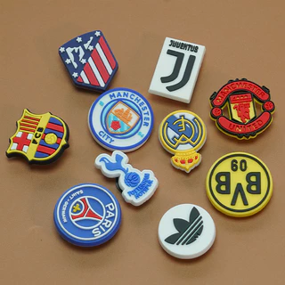 Shoe Decoration for Croc Pins Colorfully Football League Shoe Charms Pins Accessories Jibz for Croc Da Liga De Futebol
