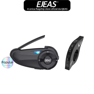 EJEAS Q7 Capacete De Motocicleta Bluetooth Intercomunicador Fone De Ouvido 5.1 Impermeável , 2 Piloto Fala Ao Mesmo Tempo Com Controlador Remoto EUC Para Shoei AGV KYT Yamaha Honda Forza 250