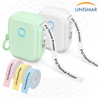 Impressora Térmica Inkless P12 Portátil De Etiquetas Bluetooth Mini Sem Fio Com Cortador De Código De Barras DIY De Preço Marklife