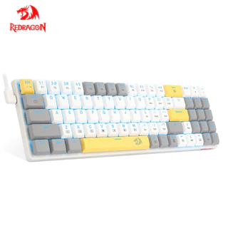 REDRAGON K608 Mini Slim Ultra-Thin USB Teclado De Jogo Mecânico Com Fio Vermelho Azul 78 Chaves Gamer Para Computador PC Portátil
