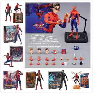 Homem-Aranha Longe De Casa Mafex 113 Peter Parker Comic Ver Juntas De Ação Móvel Figura Modelo Brinquedos 15cm