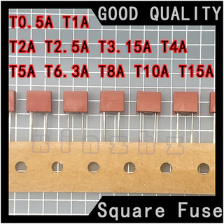 20PCS 392 Fusível Quadrado T0.5A T1A T2A T2.5A T3.15A T4A T5A T6.3A T8A T10A T15A TR5 Dispositivo De Proteção Micro Plástico Quebra Lenta 250V