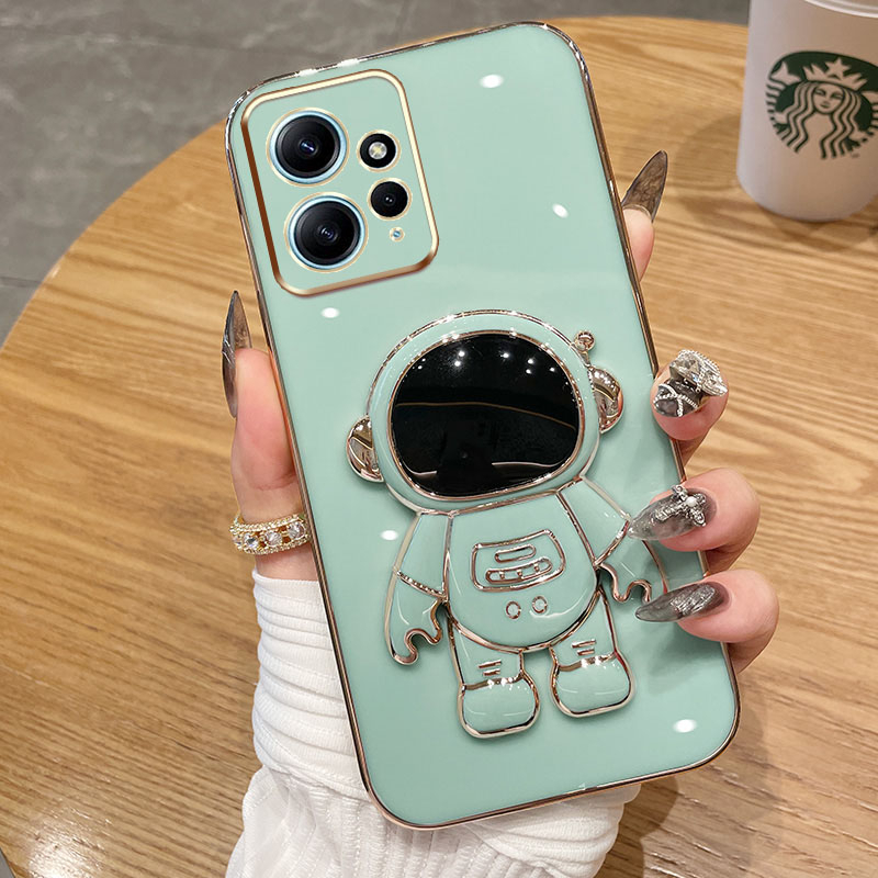 Capinha Para Xiaomi Redmi Note 12 4G/Note 12 Pro 5G /Note 12 Pro Plus/Redmi Note 12 5G Fusion Candy Color Astronaut Stand Deluxe Câmera