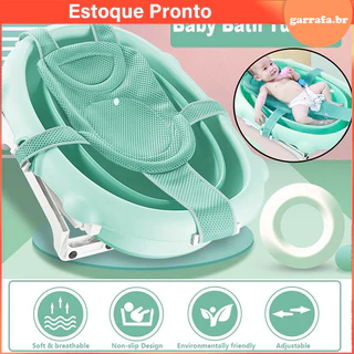 Assento de Suporte para Banho de Bebê, Rede de Chuveiro para Recém-Nascidos na Banheira, Novo Estilo Ajustável, Confortável e Antiderrapante para Bebês de 0 a 3 Anos