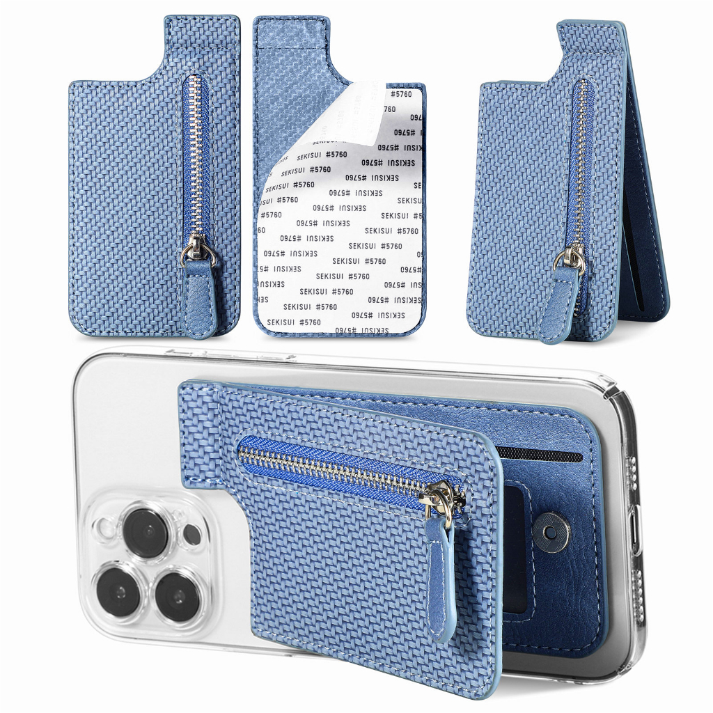 Padrão De Fibra PU Carteira De Couro Porta Cartão De Crédito Dinheiro Para Homens Bolsa De Moda Mulheres Celular iPhone Samsung
