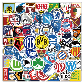 1000/50PCS Logotipo Do Football Club Adesivos De Grafite Para Bagagem De Telefone Decalques Notebook Crianças Presente