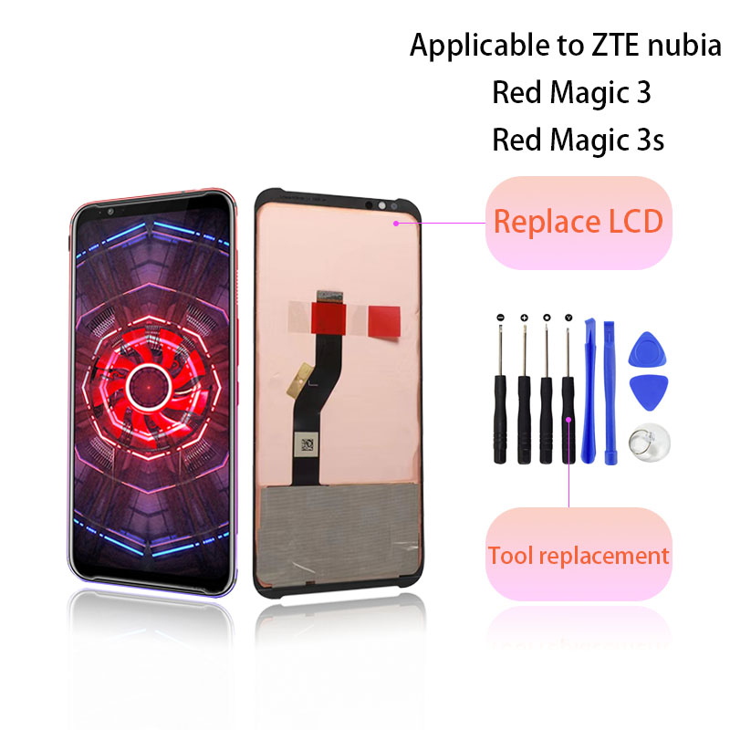 Tela LCD Nubia Red Magic 3 3S 5G 5S Lite Play 5G Celular Reparação 6 6R 6SPro 7 7Pro NX629j Digitalizador De Com Sensível Ao Toque