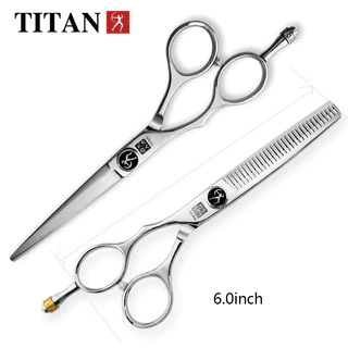 TITAN Professional Barber Left Hand Scissors 6.0 Inch Cutting Hair Salon Cutter