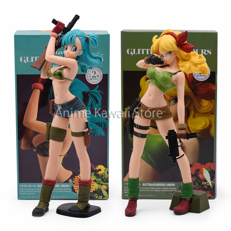 27cm Action Figure Do Anime Dragon Ball Z bulma lançamento pvc figura de ação dragon ball z glitter & glamours série modelo collectible brinquedo boneca