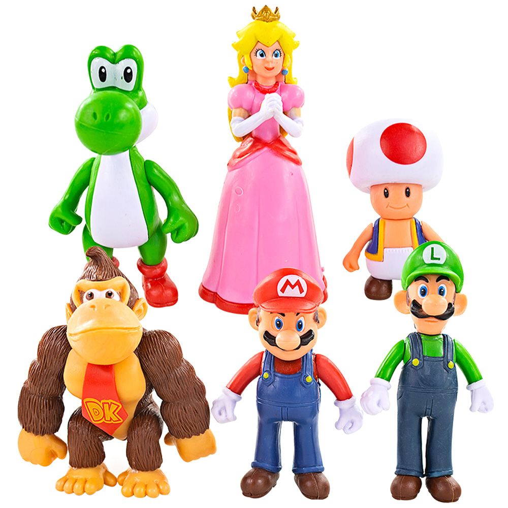 Kit 2 Figuras Pvc 12cm Mario E Luigi - Super Mario Bros