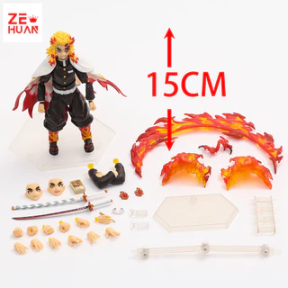 Articulado Kyojuro Rengoku Demon Slayer Zenitsu Agatsuma Kamado Tanjiro Nezuko action figure brinquedo kimetsu no yaiba Figma