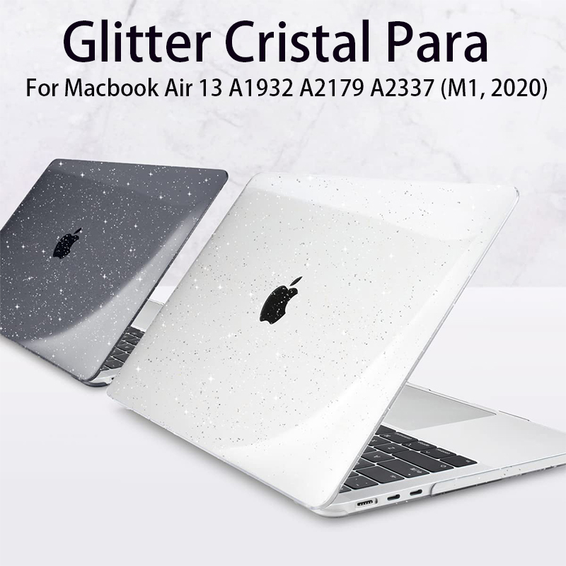 Capa Resistente Em Pc Com Glitter Cristal Para Macbook Air Polegadas