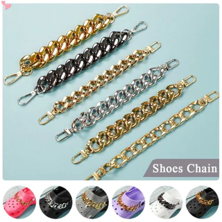 Correntes Punk Para Crocs Decoração De Sapatos Encantadores De Bricolage Corrente Metálica Croc Teen Meninos Meninas Namoradas Sandália Festa Clogual Adultos Acessórios
