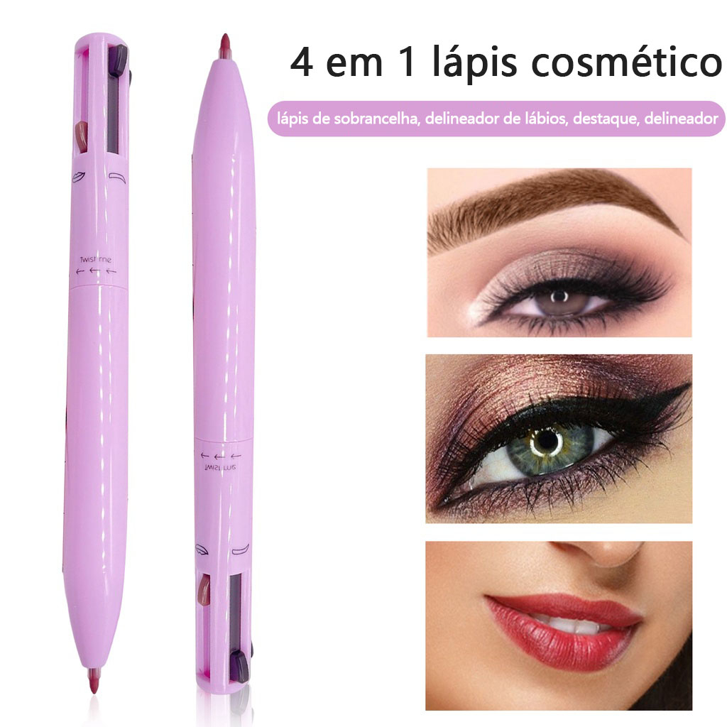 4 Em 1 Caneta De Maquiagem Lápis À Prova D'água Ferramenta Para O Delineador De Lábios Eyeliner Brow Liner Highlighter Make You More yushua3br