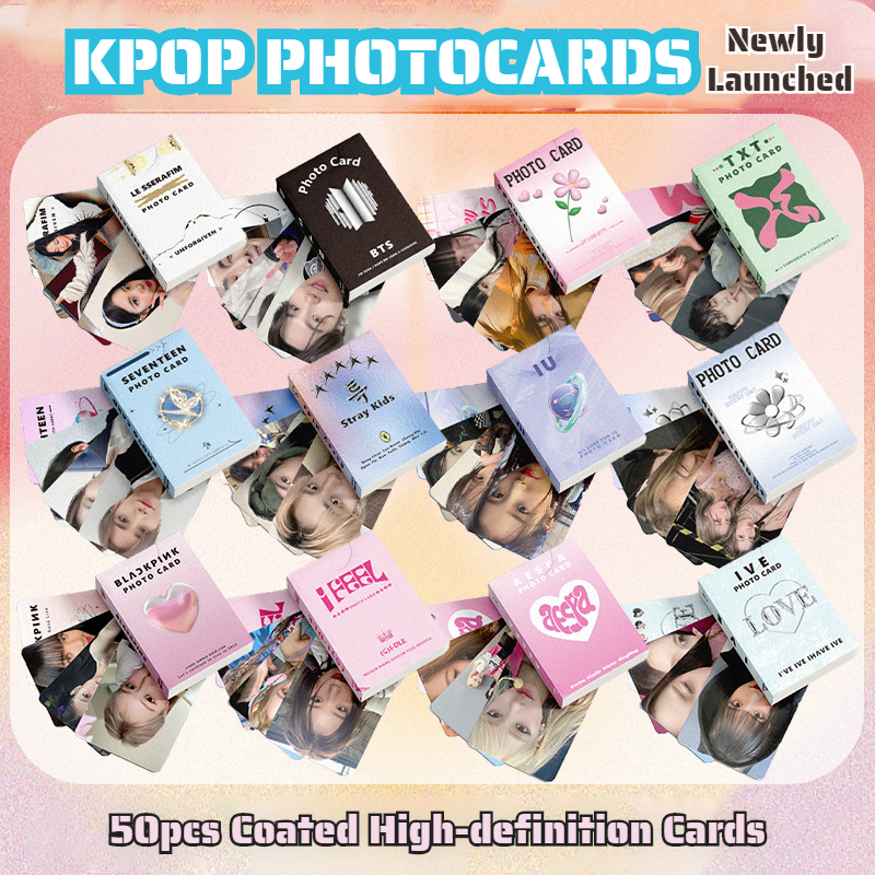 Novo Cartão Fotográfico Laminado De Alta Definição KPOP 50pcs/box