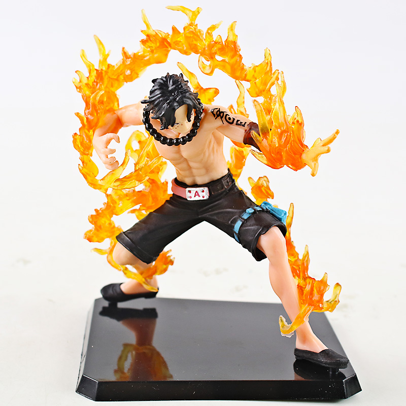 12cm Japão Anime One Piece Portgas D Ace Fire Fist Figura Luffy Brother Figuras De Ação Em PVC Coleção De Modelos Dolls Toys Kids