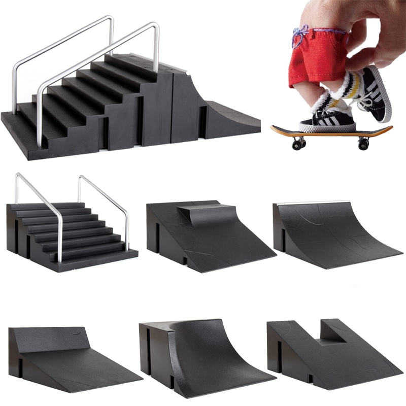 Pista Skate De Dedo Ramp Stair Iron Wood Com 3 Skates