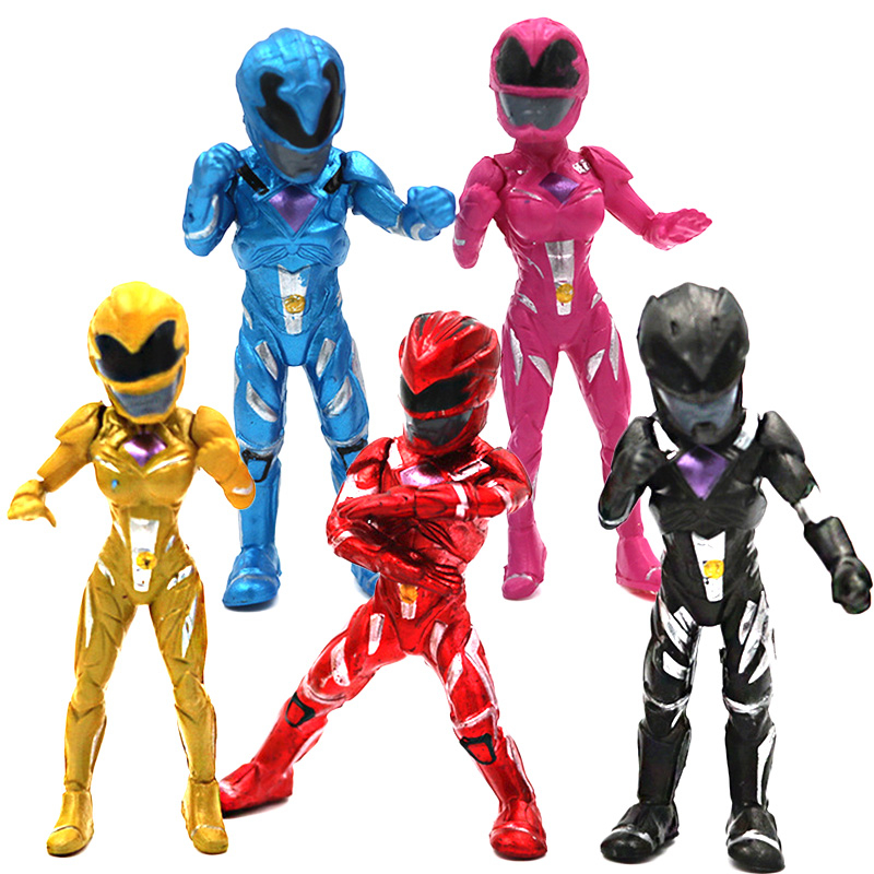 Power Rangers Miniaturas Action Figures Guerreiros Lendarios Brinquedo Hominho Boneco Kids Toys 5pcs/kit