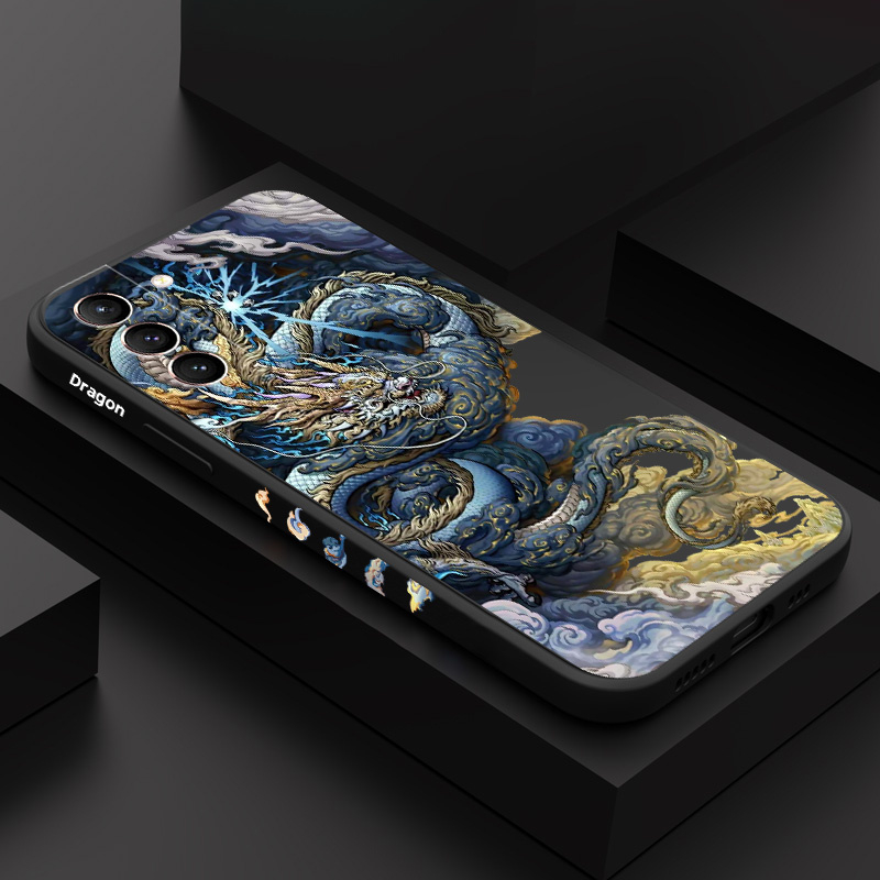 Capa Para Telefone Samsung Galaxy S21 S20 FE Ultra Plus Black Dragon Confortável