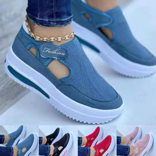 Tênis Casual Feminino Plataforma De Esportivo