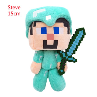 O Mais Novo Boneco Pelúcia Minecraft Brinquedo Steve Creeper Ovelha Axolote  Warden Bicho De Pelúcia