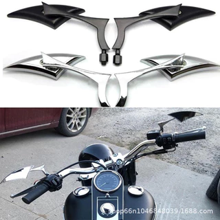 🛵Espelho Retrovisor De Motocicleta Modificado Harley Carro Todo Em Alumínio Vidro Marrom Preto