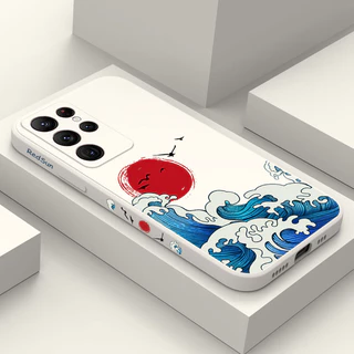 Capa De Telefone Com Ondas Para Samsung Galaxy S23 S22 FE Ultra Plus Design Criativo