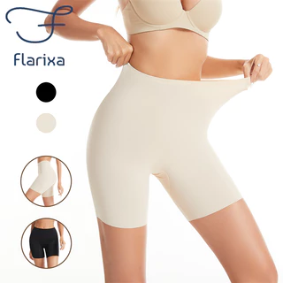 FLARIXA Calças de Segurança Sem Costura Cintura Alta Slip Shorts Mulheres Stretch Boyshorts Panites Underwear Safety Shorts Under Dress Hips Lfting