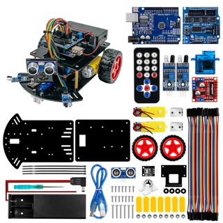 LAFVIN UNO R3 Kit De Carro Com Robô Inteligente Para Arduino Aprendizagem