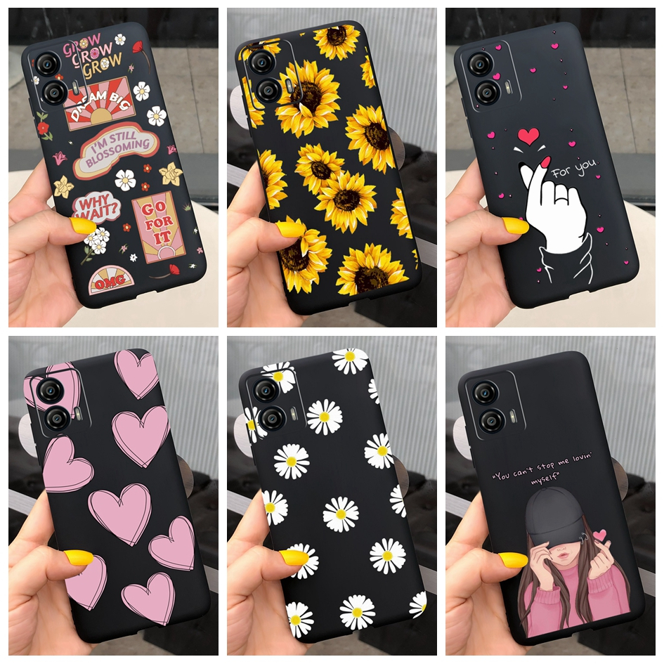 Para Motorola Moto G53 G73 G73 2023 Capa De Moda Girassol Margarida Do Amor Silicone À Prova De Choque MotoG53 MotoG73