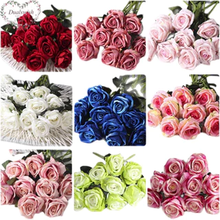 Dualswish Flor De Flanela Artificial De 10cm De Alta Qualidade Para Festa De Casamento Flores Decoração Presente Do Dia Dos Namorados